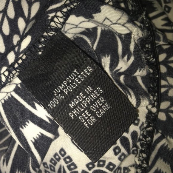 BCX Black and White Tribal Print Jumpsuit - Picture 5 of 6